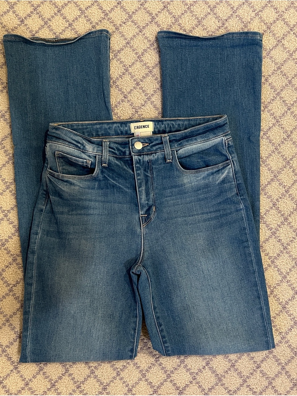L'AGENCE Classic Blue Straight-Leg Jeans